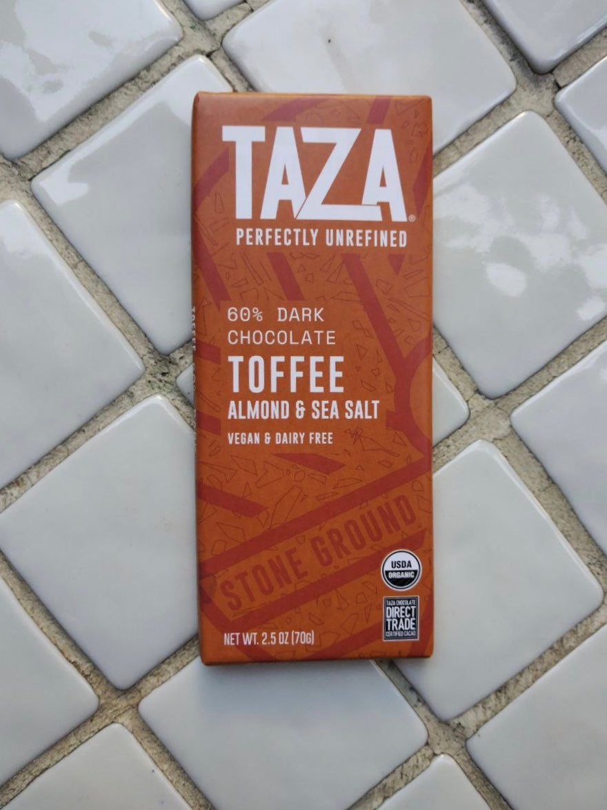 Taza 60% Dark chocolate Toffee Almond & Sea Salt
