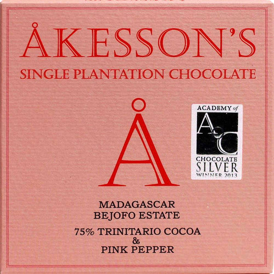 AKESSON'S Madagascar 75% Trinitario Cocoa with Pink Pepper