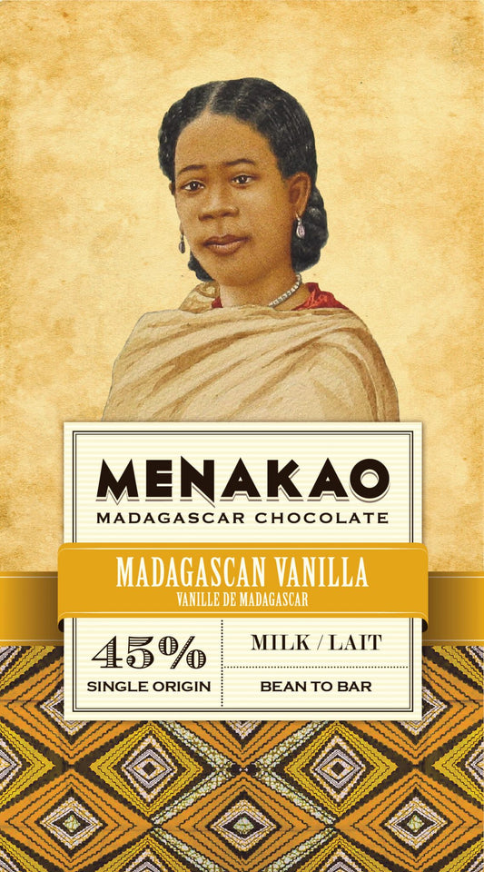 Menakao mlečna čokolada 45% sa madagaskarskom vanilom